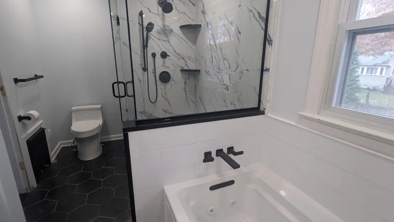 Bathroom plumbing installation by Allan Feid Jr in Livingston, NJ